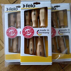 Felo by Bondhus 07157 22155 Slotted & Phillips Wood Handle Screwdrivers